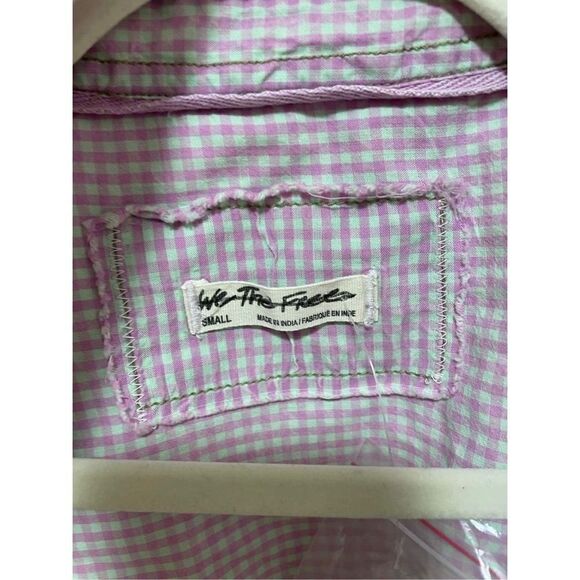 Free People Gingham Button Up and Cropped Bandeau Set Size S - Picture 7 of 7